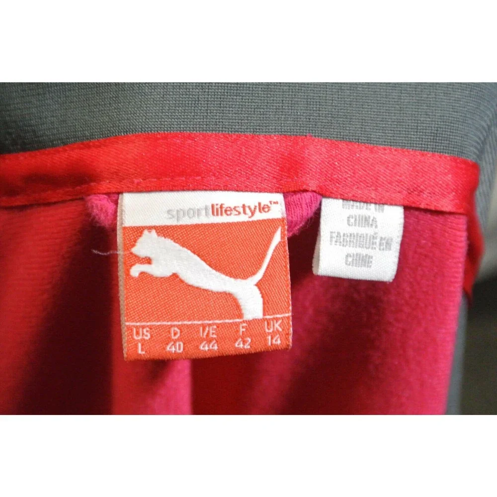 EXC! PUMA Sz. LARGE Women Softshell Fleece Track WARM UP Jacket Coat Running